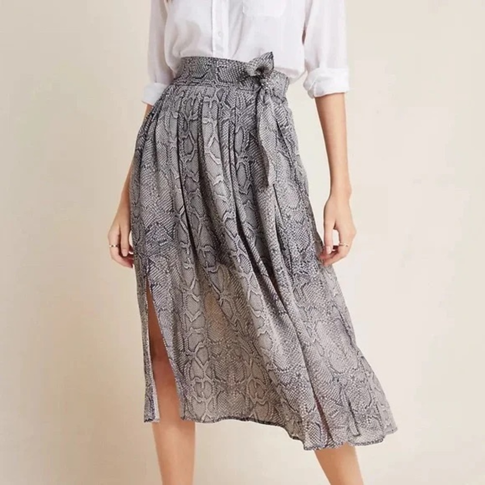 Maeve‎ • Annette Snake Print Midi Skirt NWT